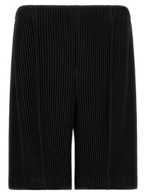Homme Plissé Issey Miyake Monthly Colors: August Bermuda Shorts Black