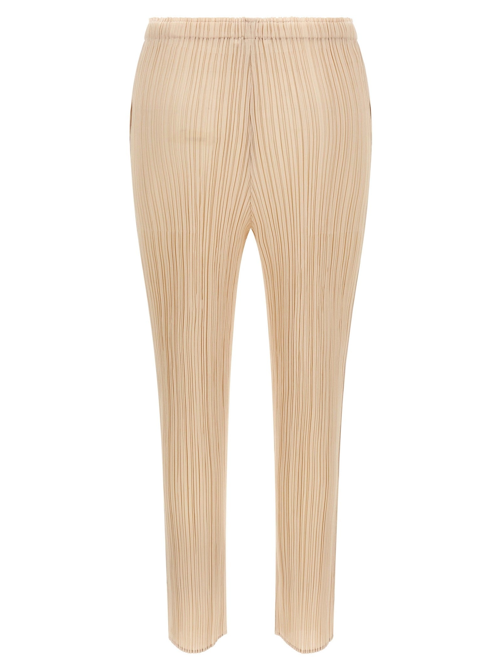 Pleats Please Issey Miyake Monthly Colors: July Pants Beige