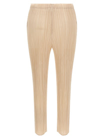 Pleats Please Issey Miyake Monthly Colors: July Pants Beige