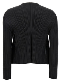 Pleats Please Issey Miyake Monthly Colors: June Cardigan Black