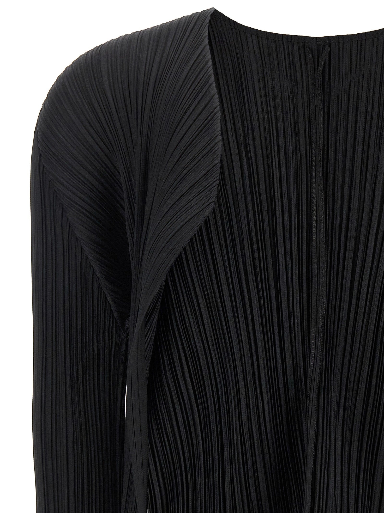 Pleats Please Issey Miyake Monthly Colors: June Cardigan Black