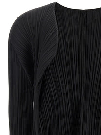 Pleats Please Issey Miyake Monthly Colors: June Cardigan Black