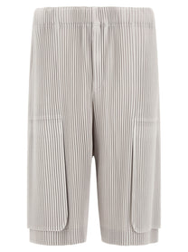 Homme Plissé Issey Miyake Monthly Colors: September Bermuda Shorts Grey