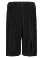 Homme Plissé Issey Miyake Monthly Colors: September Bermuda Shorts Black