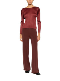 Pleats Please Issey Miyake Women's Monthly Colors Shirt Red Pleats Please Issey Miyake