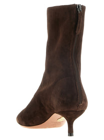 Aquazzura Montmartre Brown Ankle Boots Brown