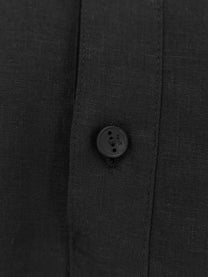 Hevò Men's Montursi Linen and Viscose Shirt Black Hevò