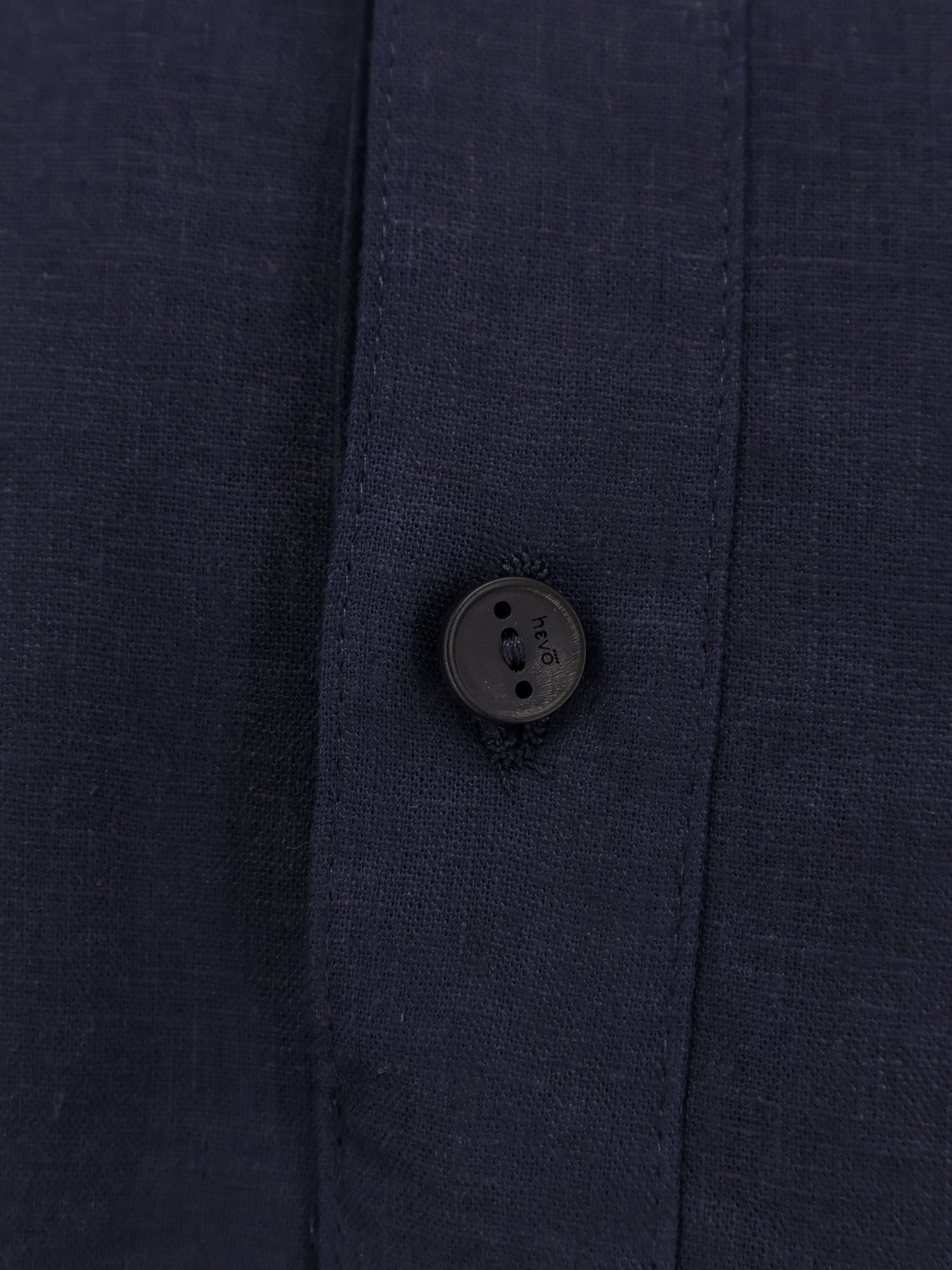 Hevo Men's Montursi Linen and Viscose Shirt Blue Hevo