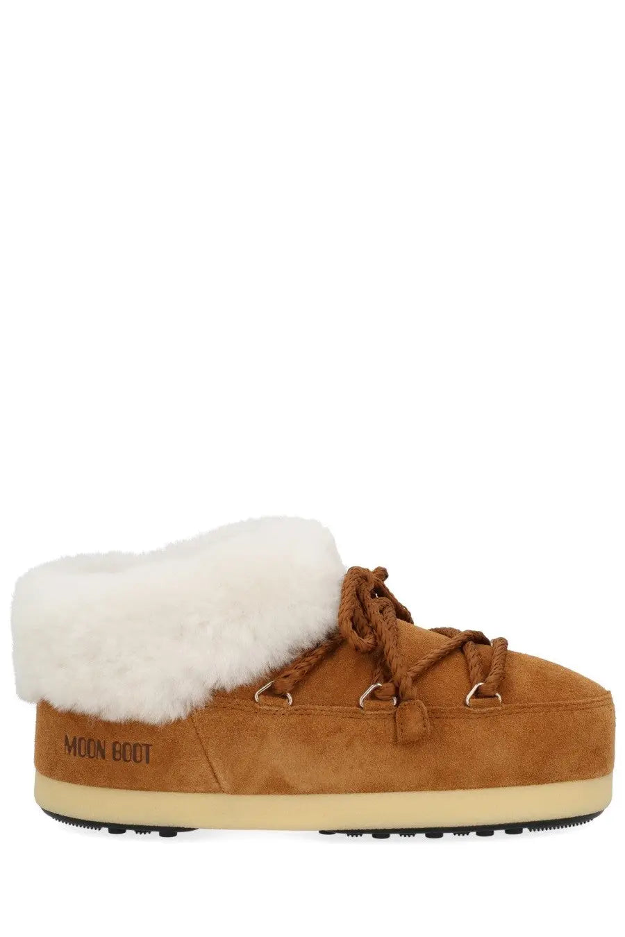 Moon Boot Unisex Leather Evx Mules Beige