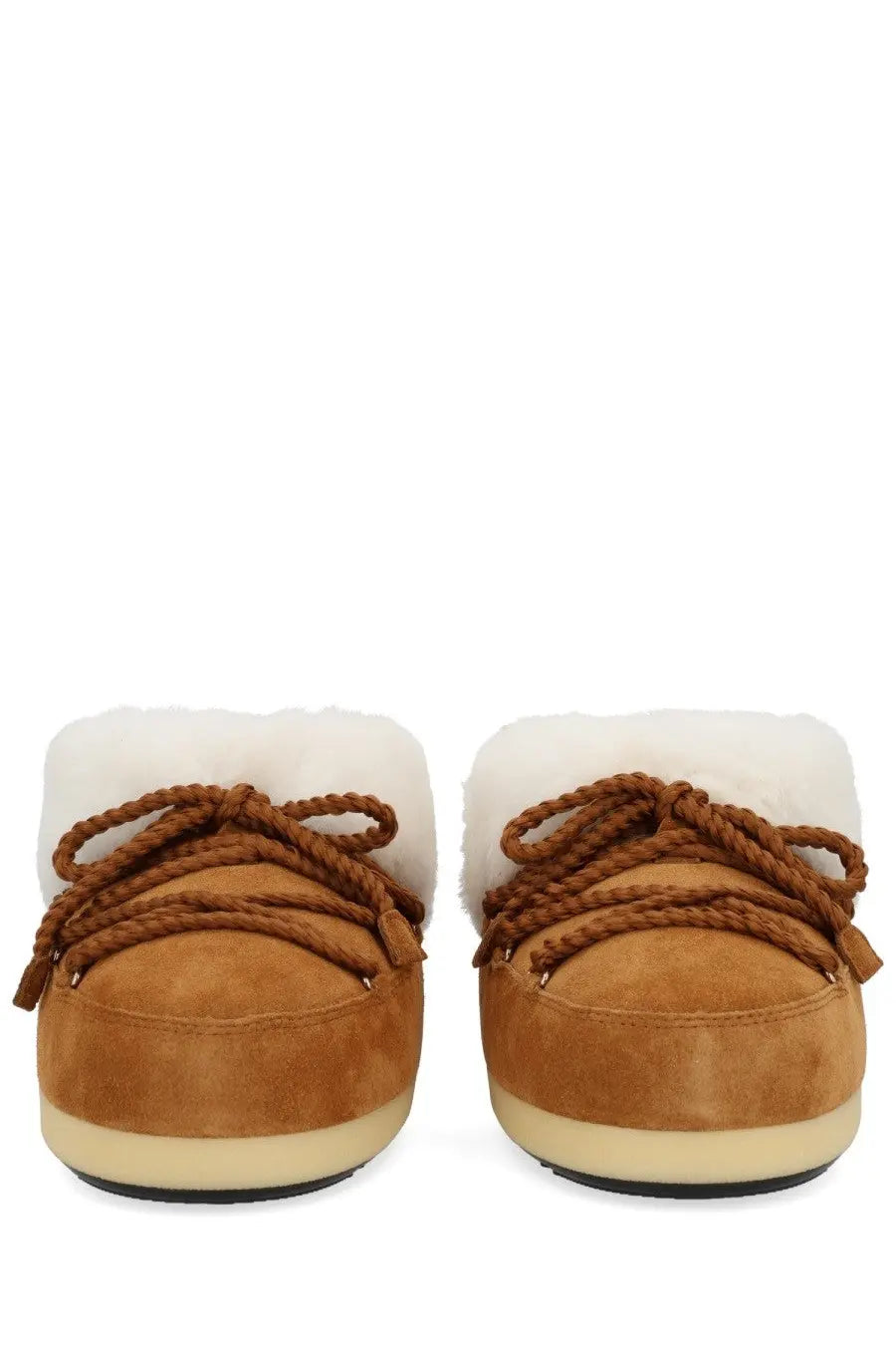 Moon Boot Unisex Leather Evx Mules Beige, view 4