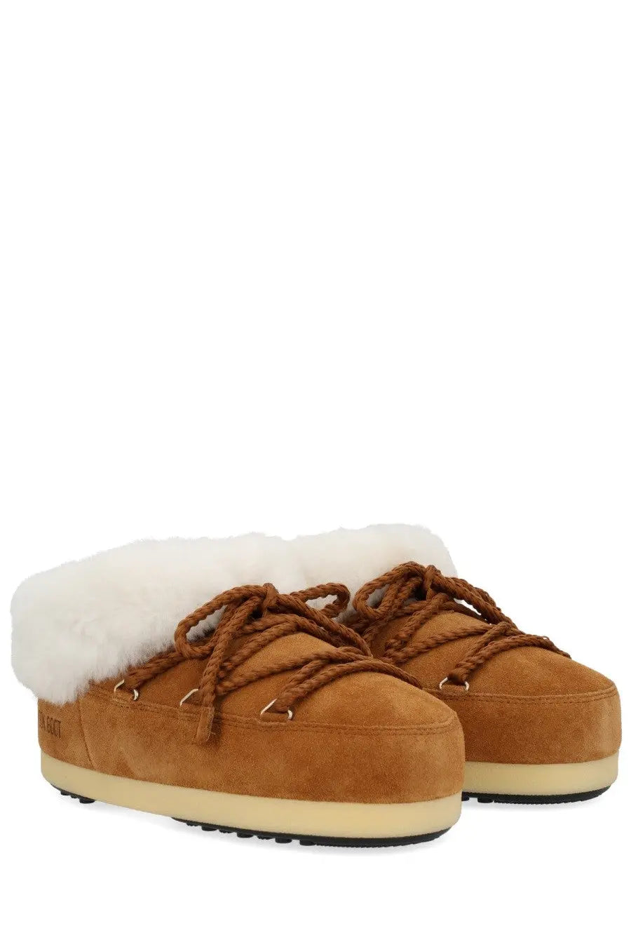 Moon Boot Unisex Leather Evx Mules Beige, view 2