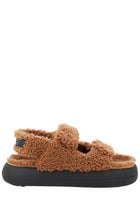 Moon Boot Women's Shearling Sandal Brown