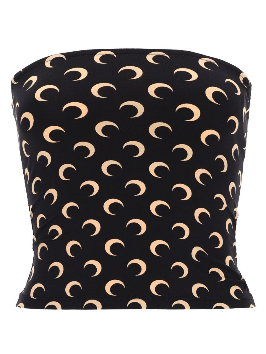 Marine Serre Women's Moon Bustier Top Black