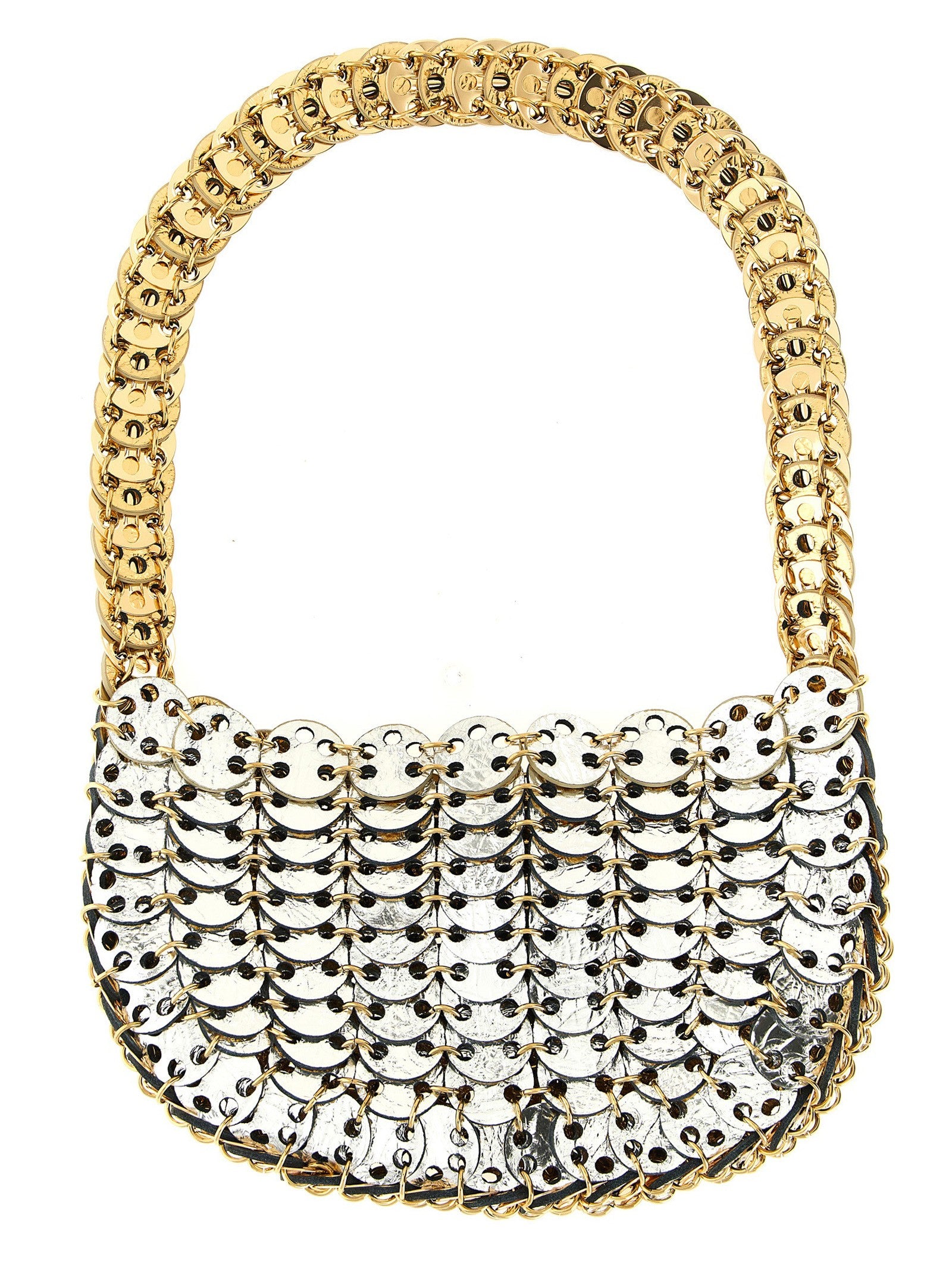 Rabanne Moon Flip Reversible Shoulder Bag Gold