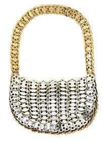 Rabanne Moon Flip Reversible Shoulder Bag Gold