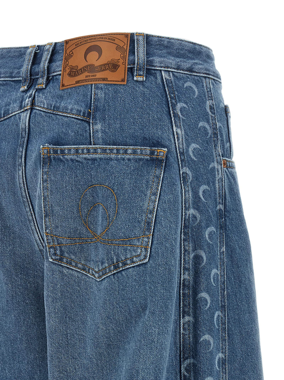 Marine Serre Moon Jeans Blue