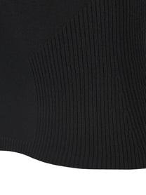 Marine Serre Moon Jewelry Knit Open Neck Top Black