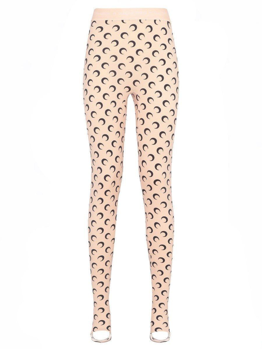 Marine Serre Women's Moon Leggings Beige