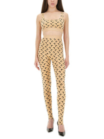 Marine Serre Women's Moon Leggings Beige