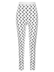 Marine Serre Moon Printed Jersey Leggings White