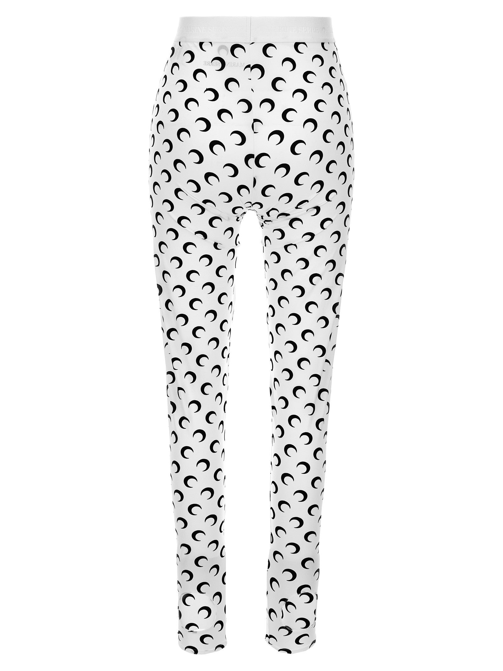 Marine Serre Moon Printed Jersey Leggings White