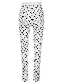Marine Serre Moon Printed Jersey Leggings White
