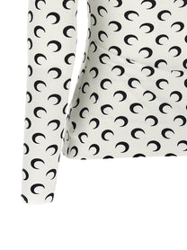Marine Serre Moon Printed Jersey Second Skin Shirt White
