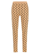 Marine Serre Moon Printed Leggings Beige