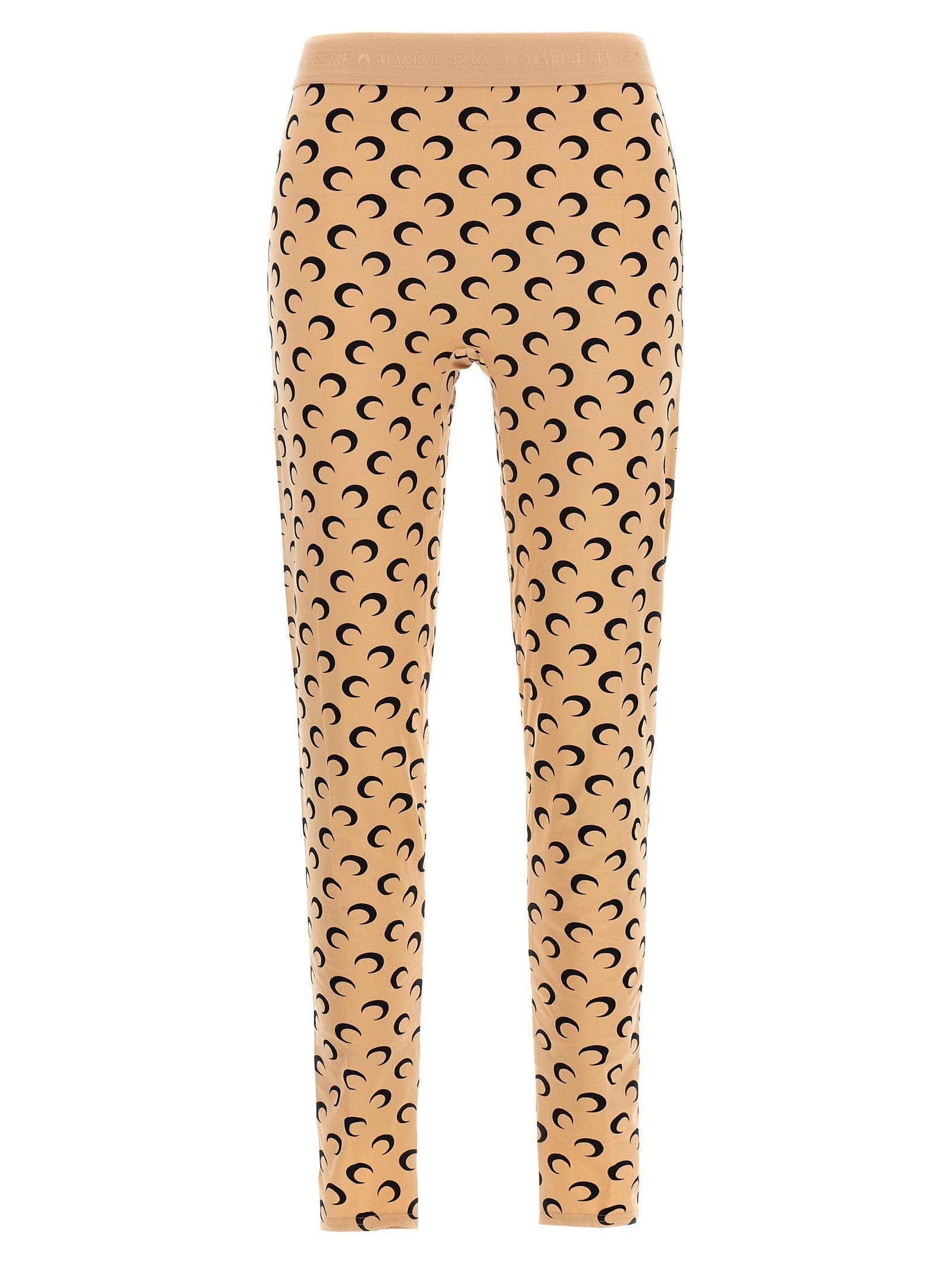 Marine Serre Moon Printed Leggings Beige