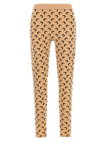 Marine Serre Moon Printed Leggings Beige