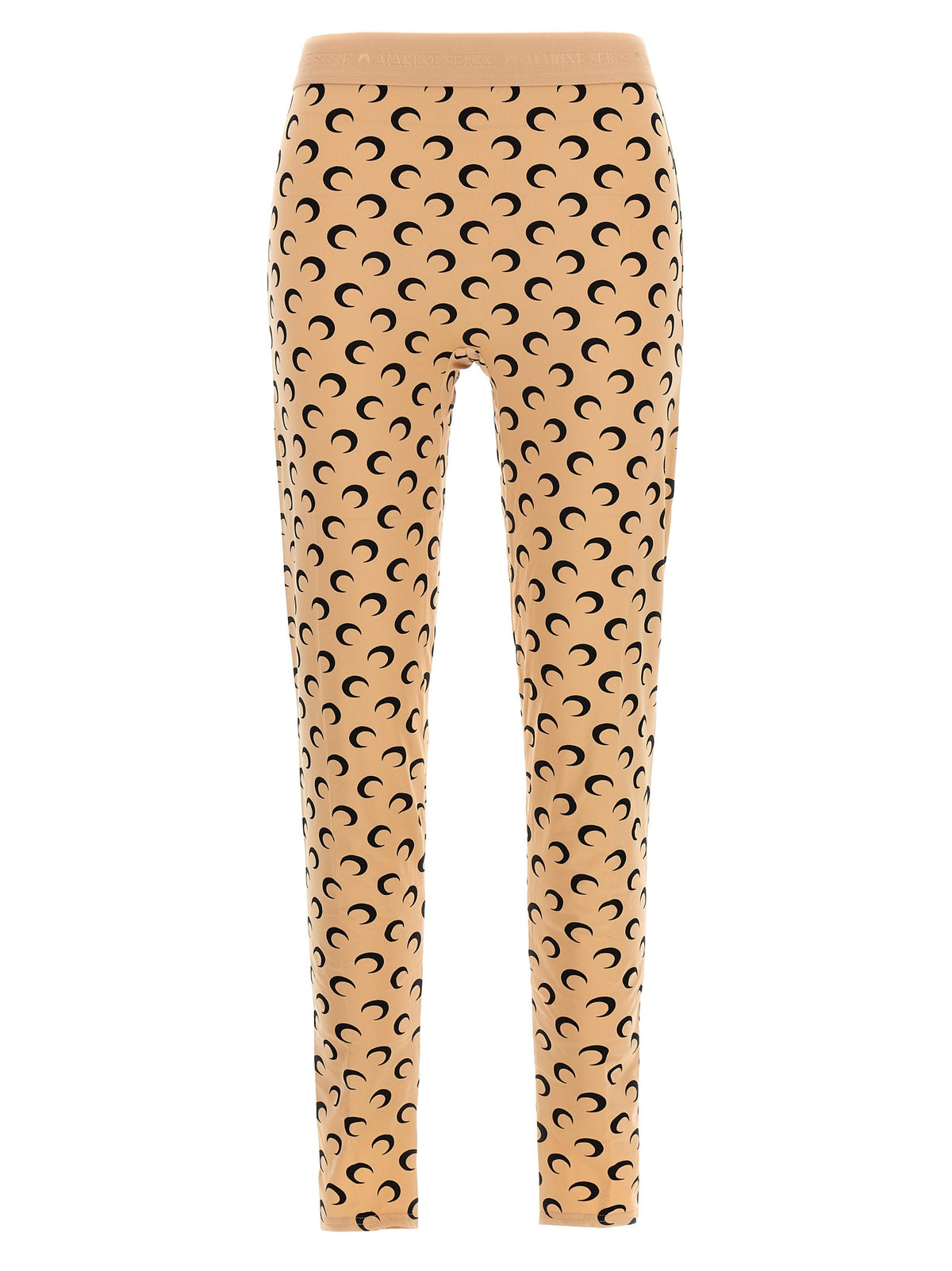 Marine Serre Moon Printed Leggings Beige