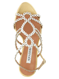 Aquazzura Mooncrush Sandals Gold