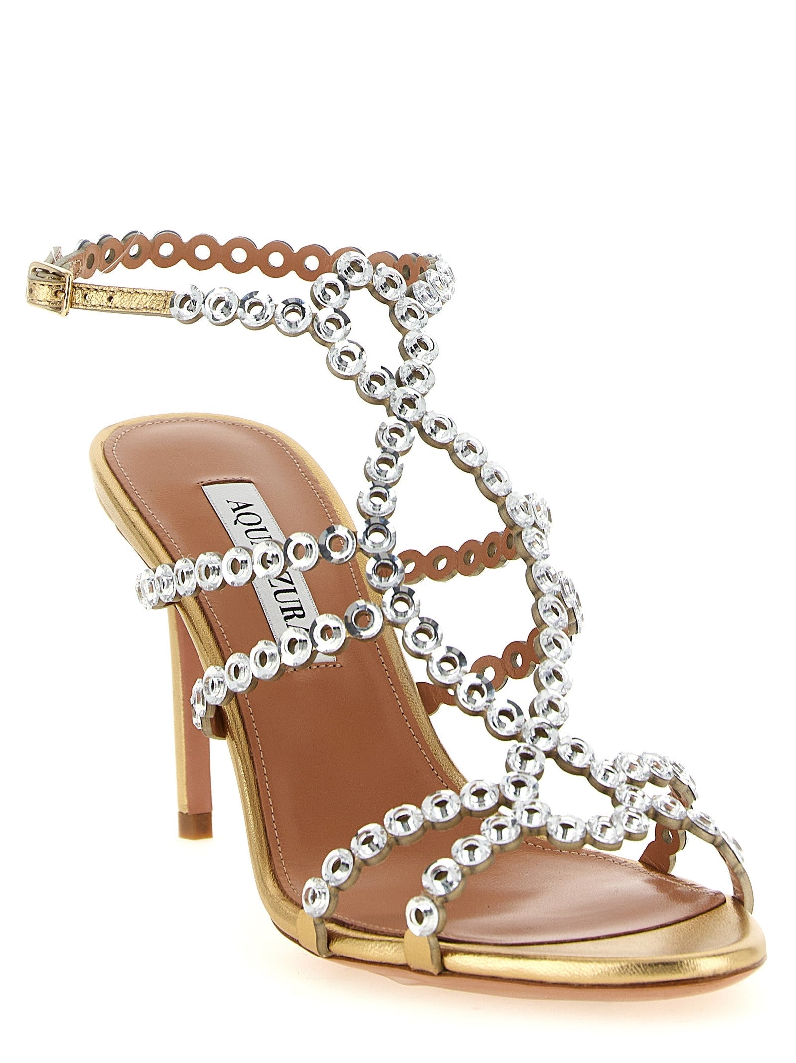 Aquazzura Mooncrush Sandals Gold