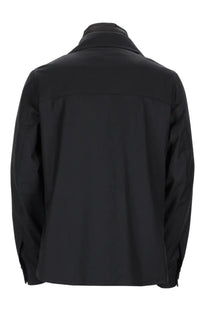 MooRER men’s giacca Dulac grey sleek black long-sleeved jacket with structured collar and subtle seam detailing