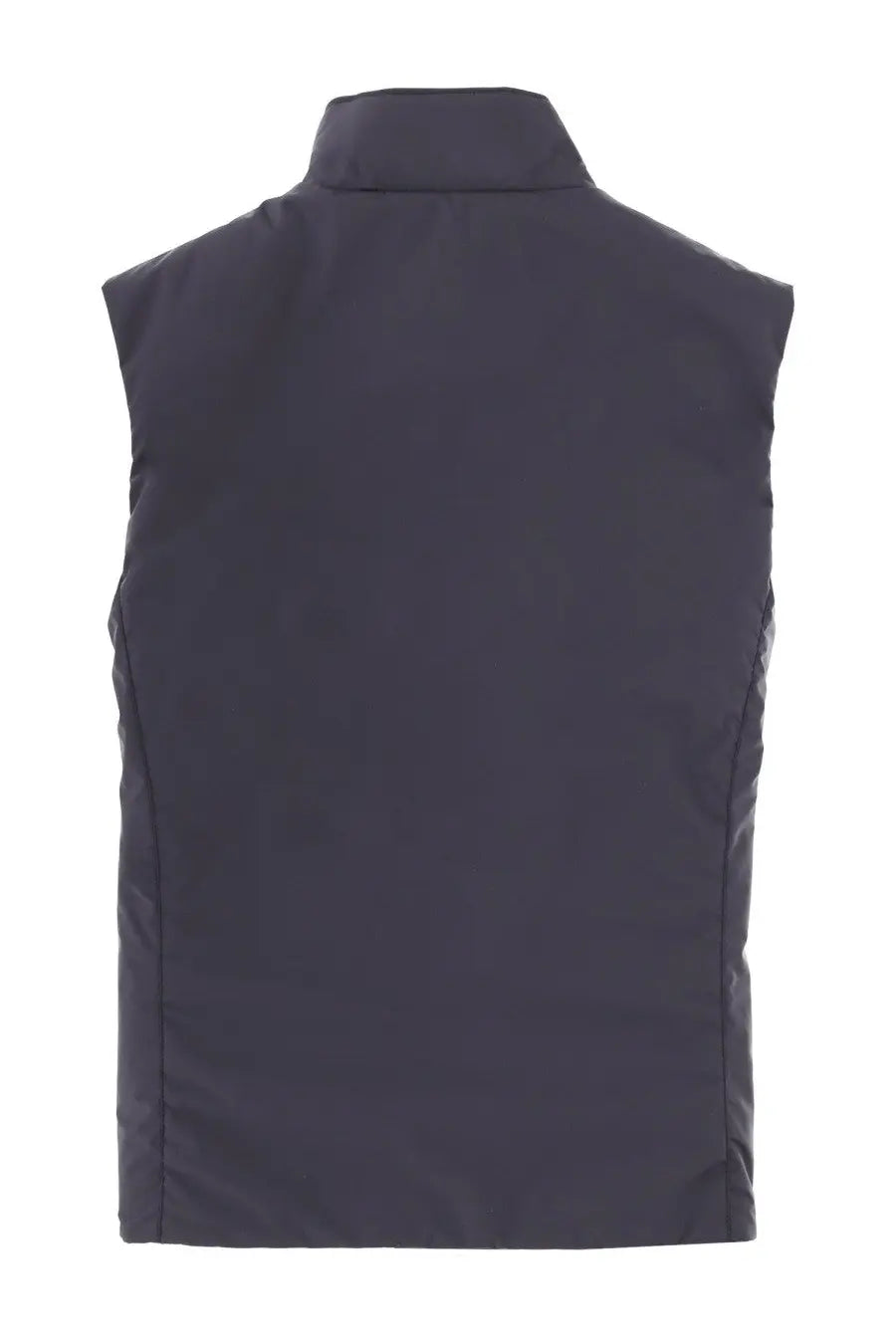 MooRER men’s senio skt vest blue dark navy sleeveless puffer with high collar and quilted stitching