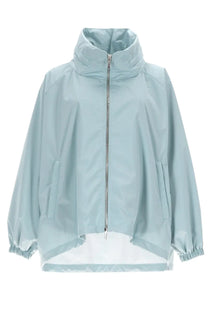 MooRER women’s jacket Lehua Stp blue light blue lightweight nylon jacket with high collar and elastic cuffs