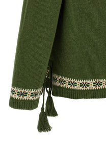 BODE Moritz Sweater Green