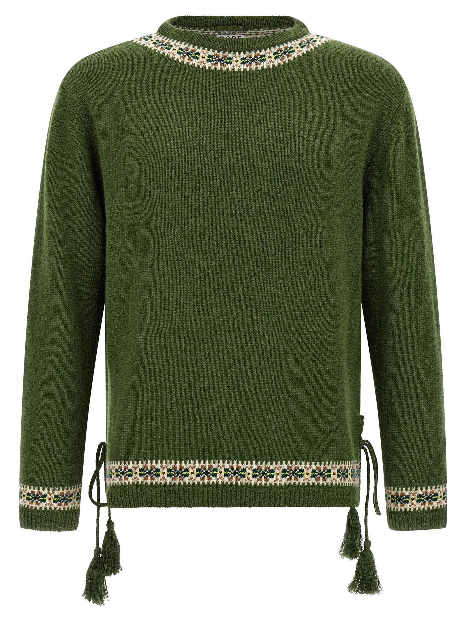 BODE Moritz Sweater Green
