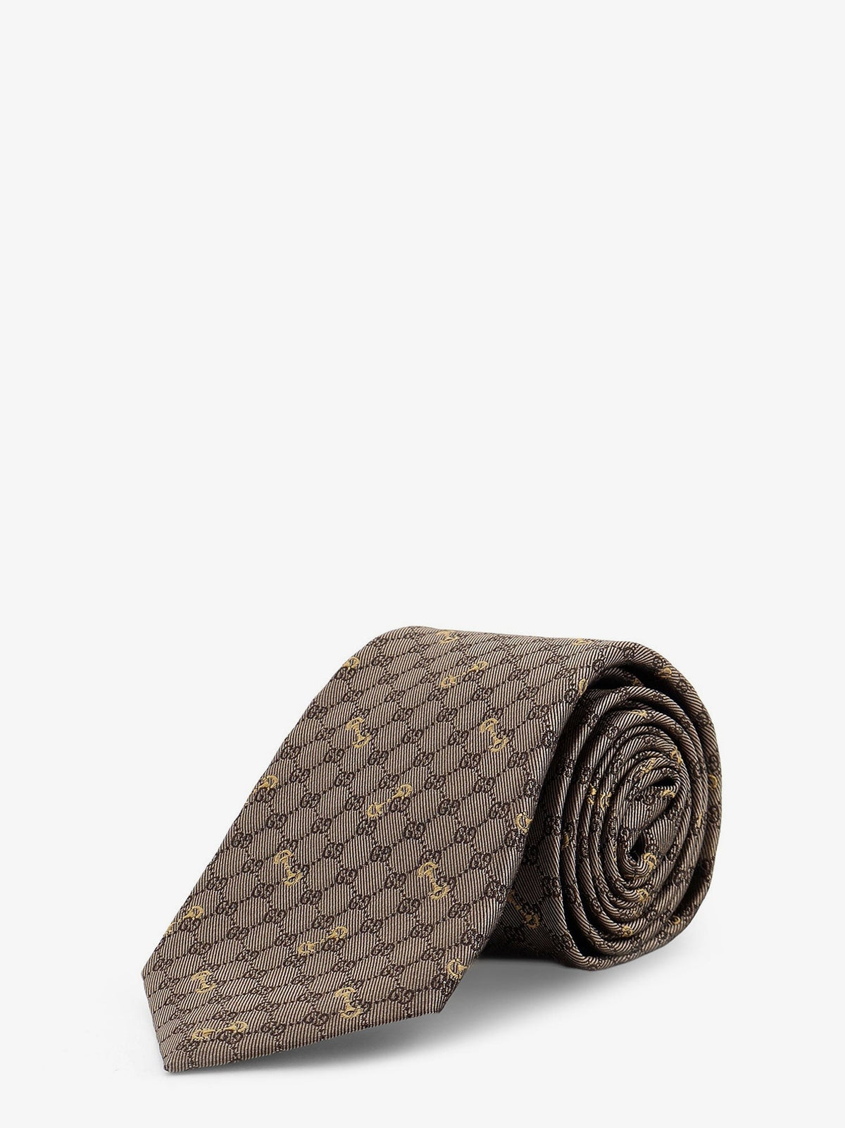 Gucci Men's Morset Silk Tie Beige