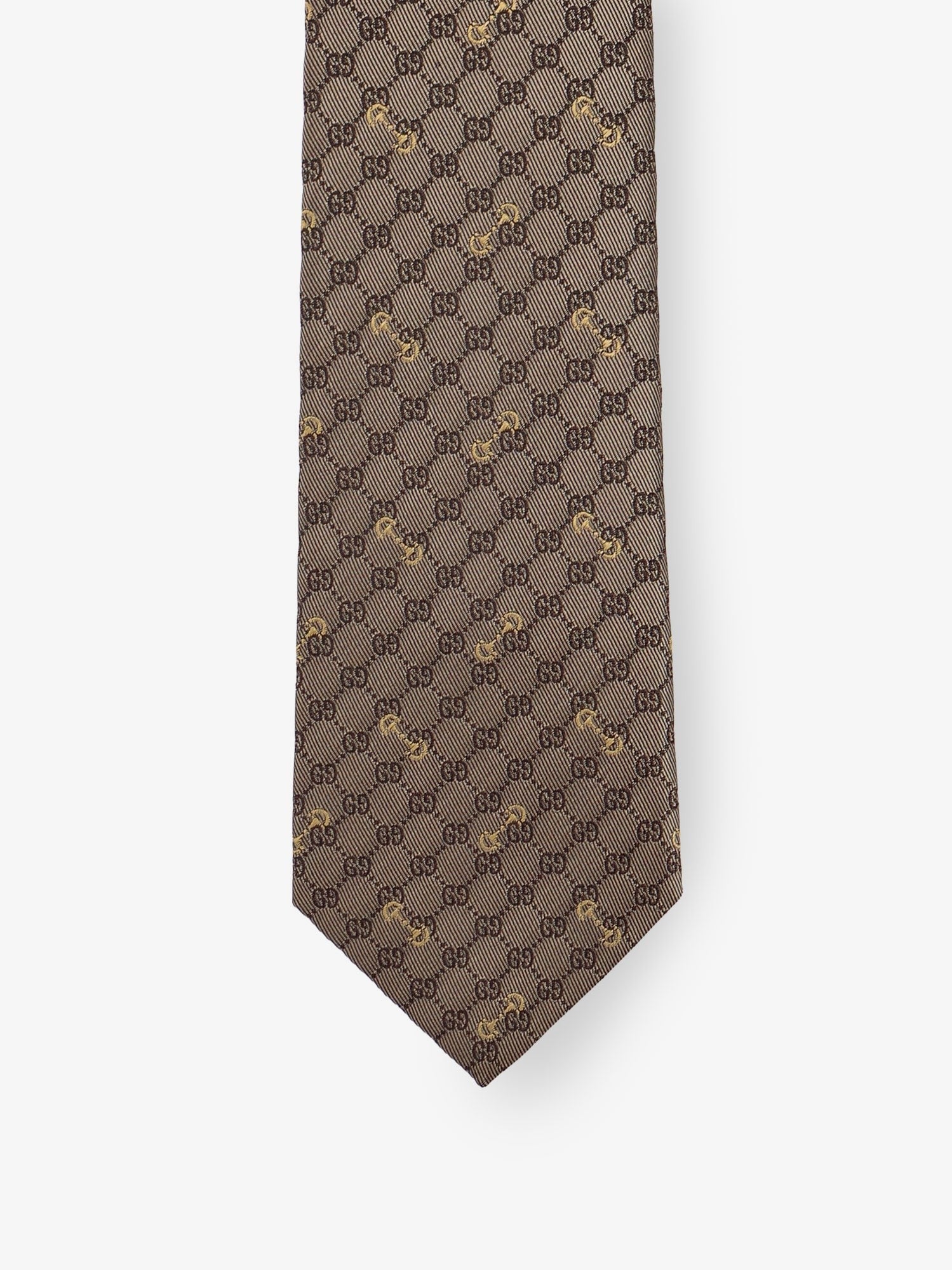 Gucci Men's Morset Silk Tie Beige