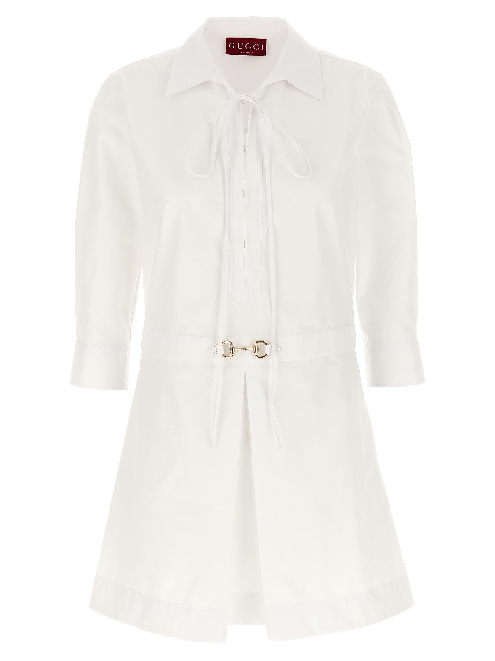 Gucci Morsetto Chemisier Dress White
