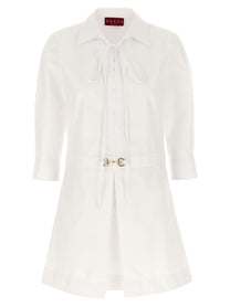 Gucci Morsetto Chemisier Dress White