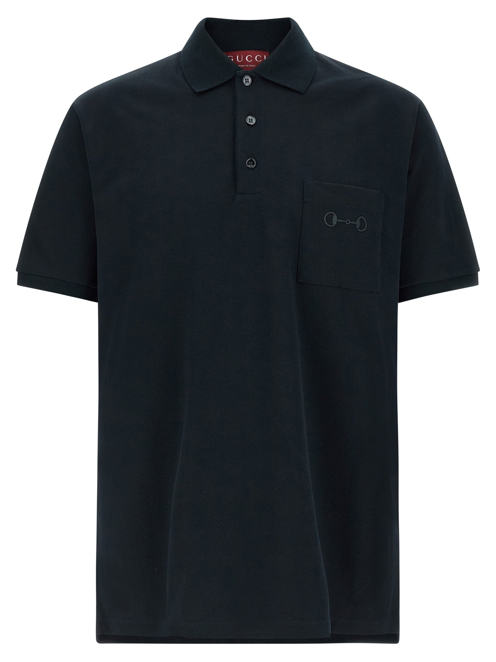 Gucci Morsetto Embroidery Polo Shirt Blue