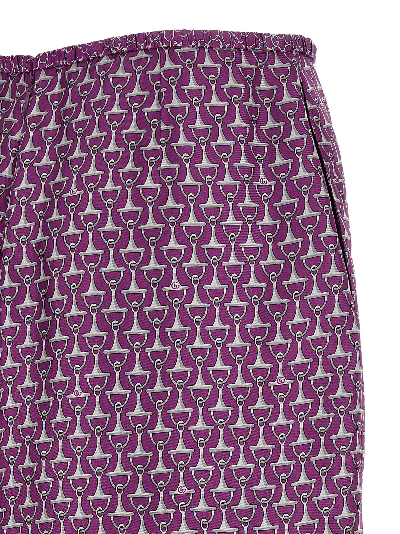 Gucci Morsetto Print Skirt Purple