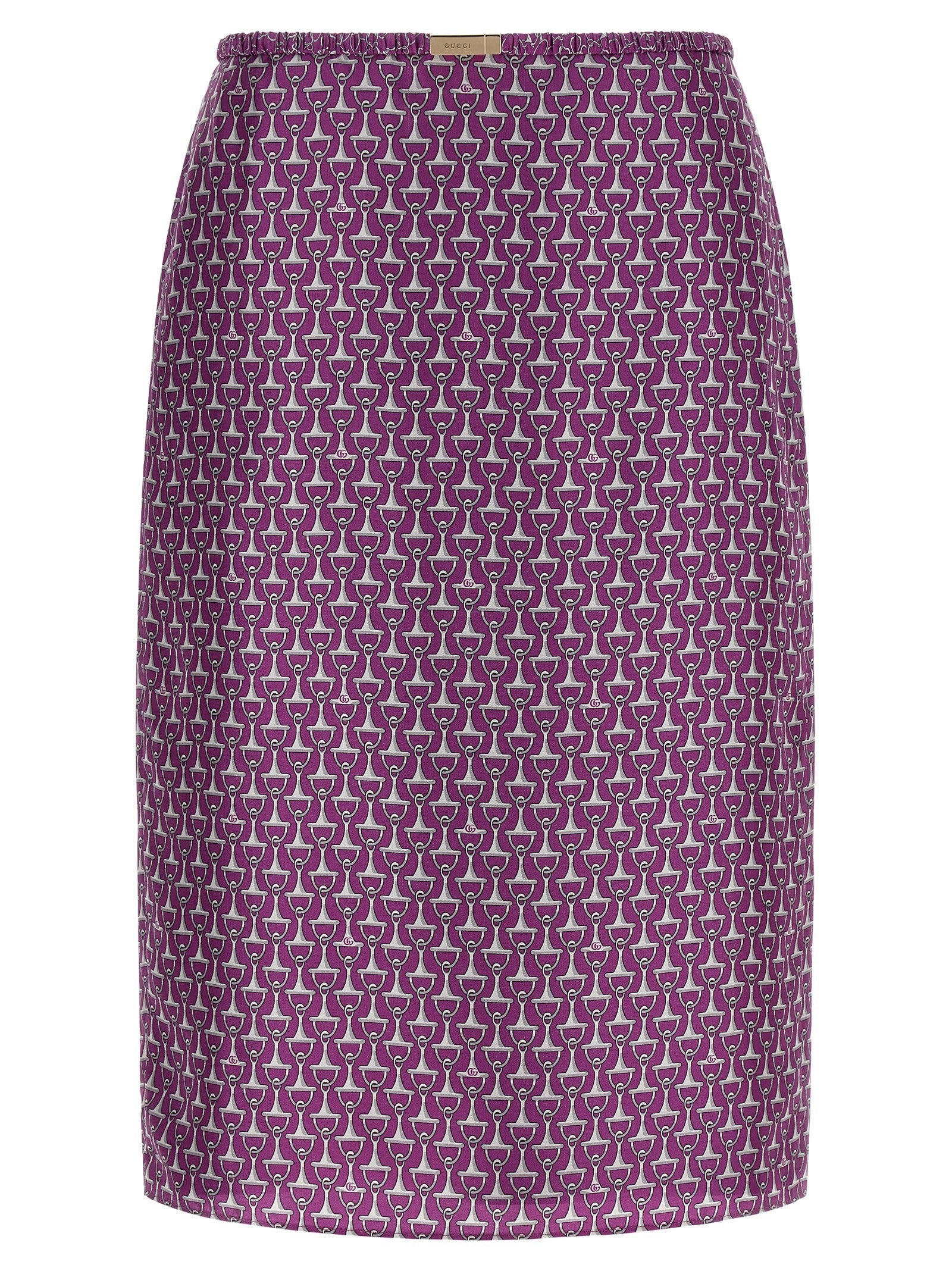 Gucci Morsetto Print Skirt Purple