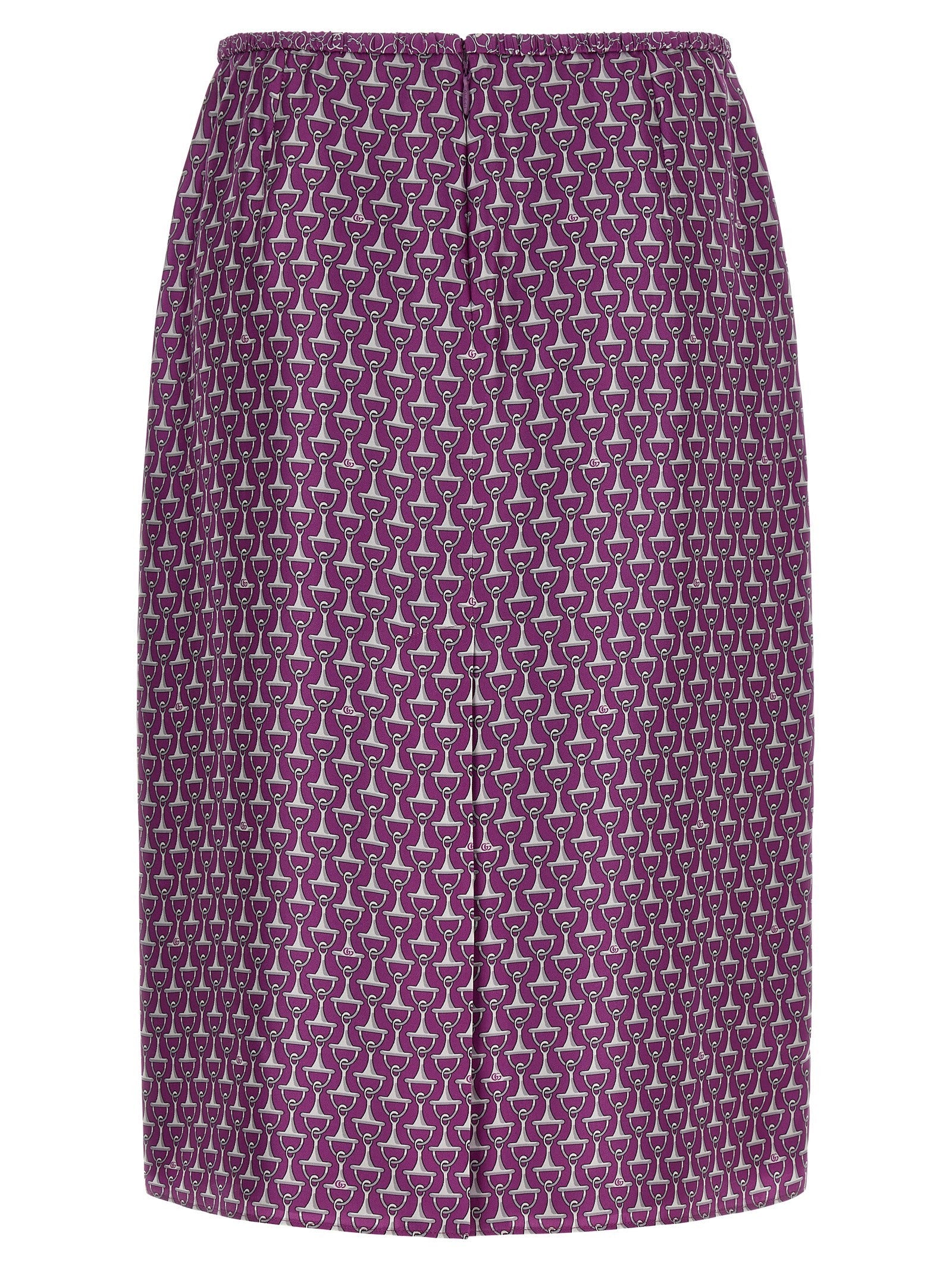 Gucci Morsetto Print Skirt Purple