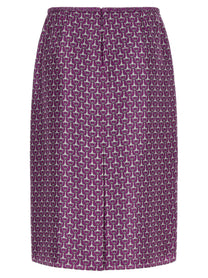 Gucci Morsetto Print Skirt Purple