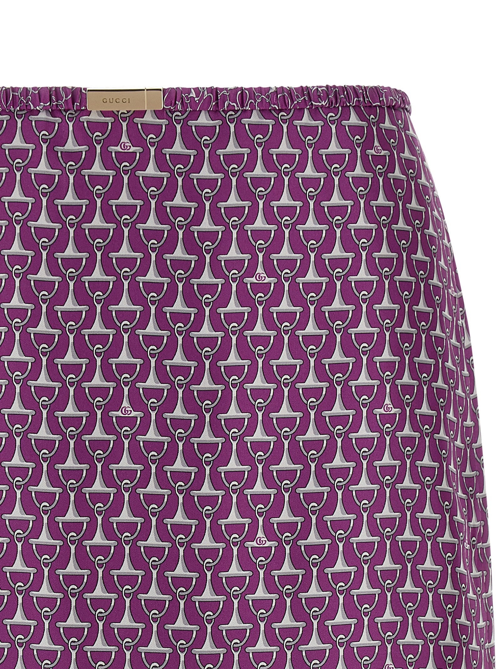 Gucci Morsetto Print Skirt Purple