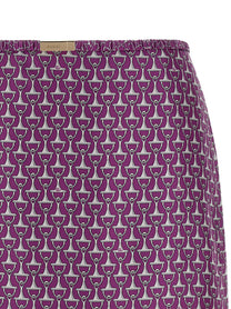 Gucci Morsetto Print Skirt Purple