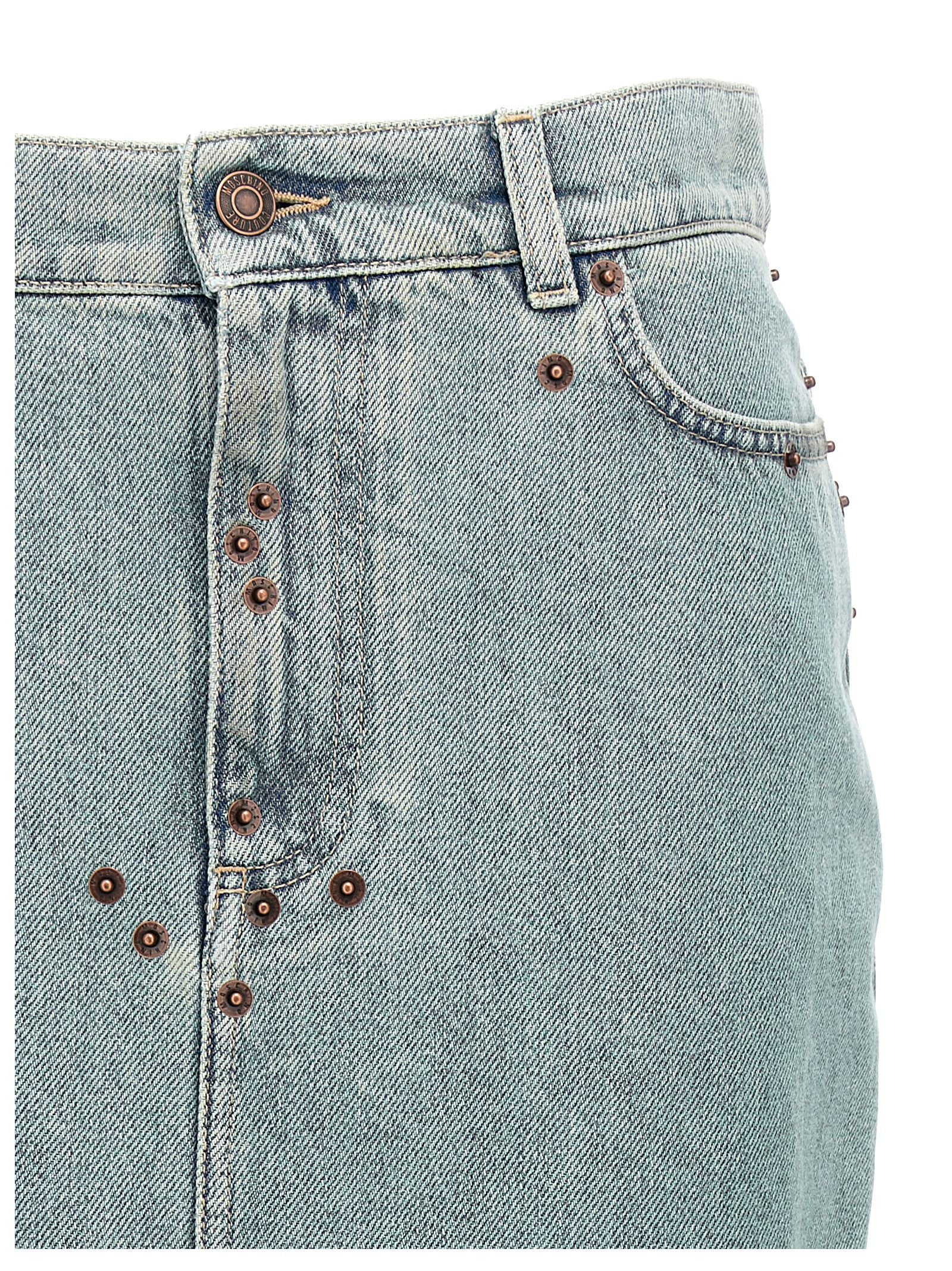 MOSCHINO - MOSCHINO - Rivets denim skirt - Women’s Bottoms